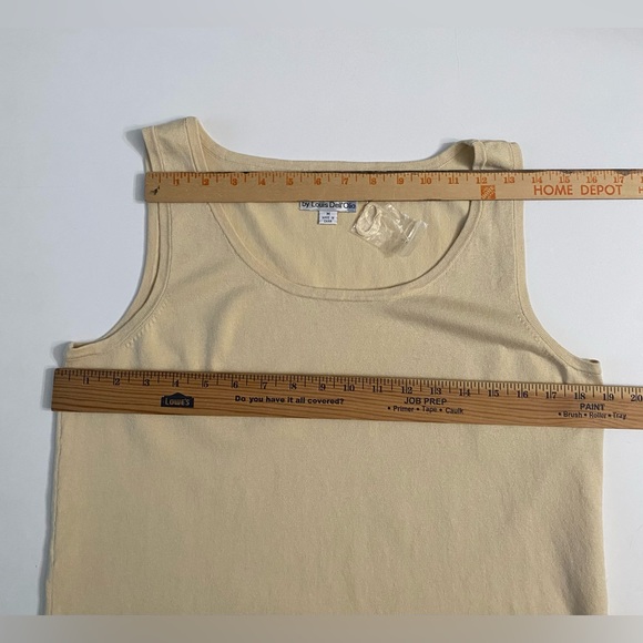 Linea by Louis Dell’ Olio Beige Whisper Knit tank top silk bland women Medium - Picture 4 of 7